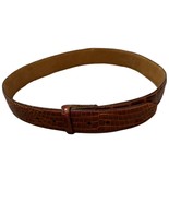 Maida&#39;s Houston Texas Crocodile Belt Made in USA Size 32 no buckle brown - $168.51 CAD