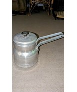 Vintage COMET Double Boiler Pot with Lid ALUMINUM Made in USA (CAMPING) - £19.54 GBP