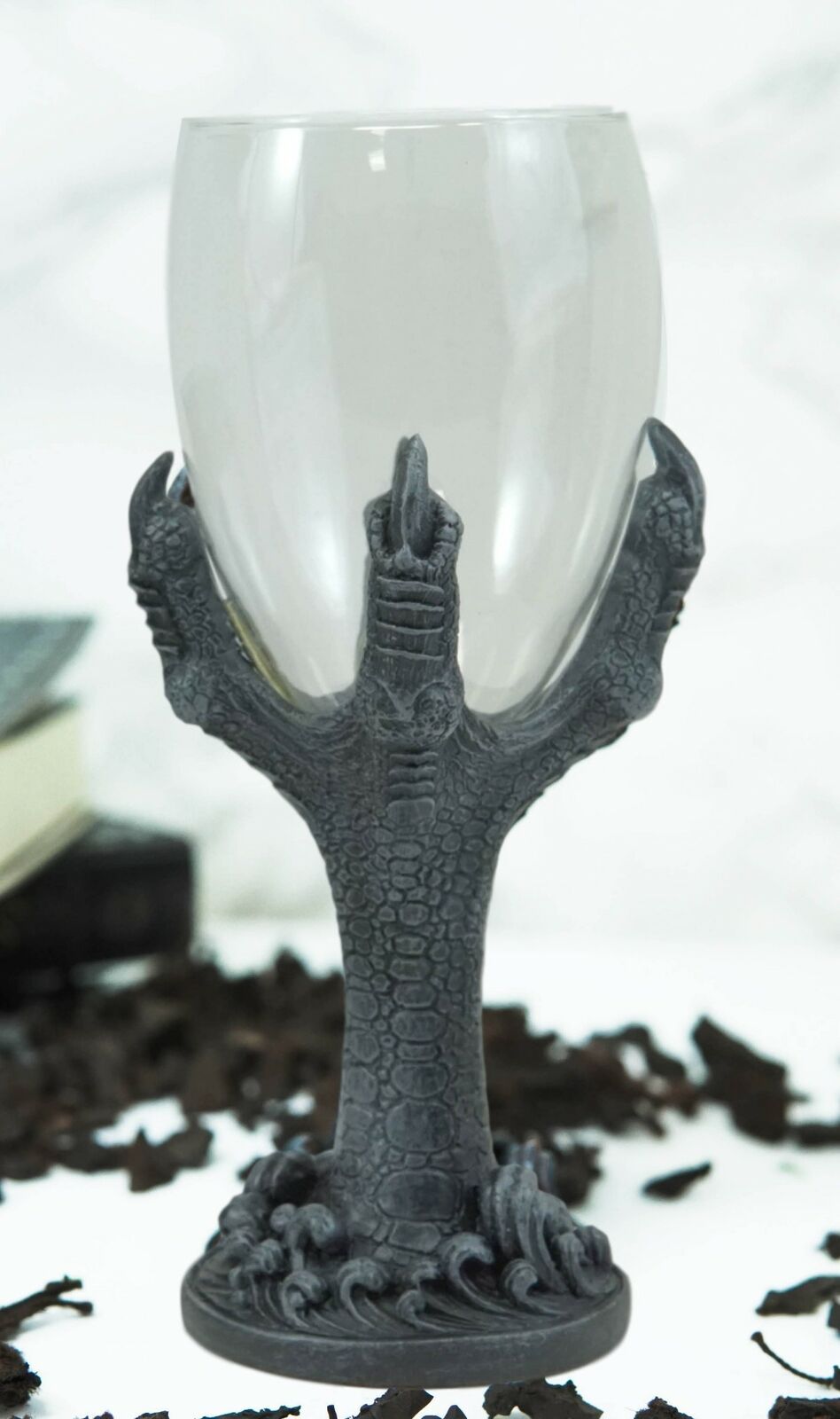 Alchemy Magic Gothic Dragon Claws 8oz Wine Glass Goblet Chalice Cup Serv... - $25.99