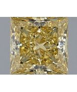 Princess Cut 1.44 Cts Fancy Intense Yellow VVS2 IGI Certified CVD Diamond - €374,05 EUR
