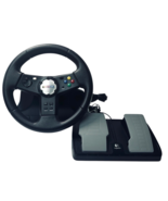 LOGITECH XBOX 360 NASCAR RACING STEERING WHEEL W/PEDEL NASCAR MODEL: E-X... - $111.78 CAD