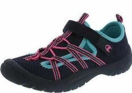 Girls Sneakers Champion Athletic Mesh Fx Leather Black Pink Blue Shoes-s... - $19.80