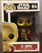 Funko POP! Star Wars C-3PO #64 Vinyl Figure Red Hand Box Vaulted Retired... - $9.49