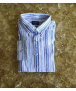 Hackett London Slim Fit Linen Striped Shirt SIZE XXL WORLDWIDE SHIPPING - £70.08 GBP