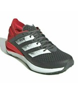 new adidas RAPIDA FAITO Junior Boys Running Shoes sz 5 gray red school s... - €46,86 EUR