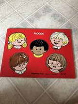Vintage American Toy Moods 5 Piece Wooden Puzzle 29140 red background - £13.03 GBP