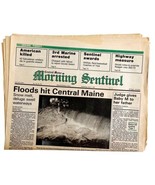 1987 Kennebec Flood Newspaper Morning Sentinel Maine 1st Day April 1 DWHH7 - $385.11 MXN