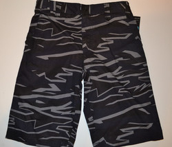 Boys Shawn White Flat Front Shorts Adj Waist Sizes 10   NWT Black /Gray - $9.79