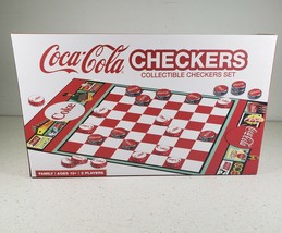 Coca-Cola Checkers Art Board Game Collectible Set, Bottle Caps Checkers - £22.04 GBP