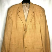 Norman Wells Sport Coat Size 42L Light Tan Blazer Wool Lanifico di Pray Fabric - £15.65 GBP