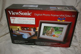 ViewSonic 7&quot; VFA724w-10 Digital Photo Frame (Cherry Wood) - £31.97 GBP