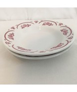 Caribe China Puerto Rico USA L-4 Set of 2 Red Floral Rim Salad Bowls (2) - £14.06 GBP