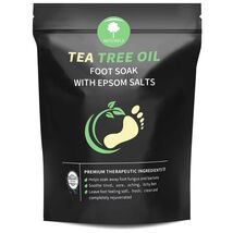 Soothing Tea Tree Oil Foot Soak - 16 oz for Toenail Fungus &amp; Odor Relief - $36.58