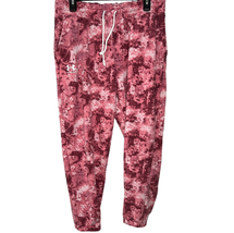 Under Armour Womens Rival Print Terry Joggers Size L Pink Tie Dye 1373040 - £23.49 GBP