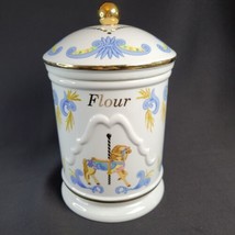 LENOX The Carousel Canister FLOUR Fine Porcelain Vintage 1995 - £46.68 GBP