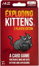 Exploding Kittens 2 Player Edition Games for Family Game Night Funny Car... - $22.58