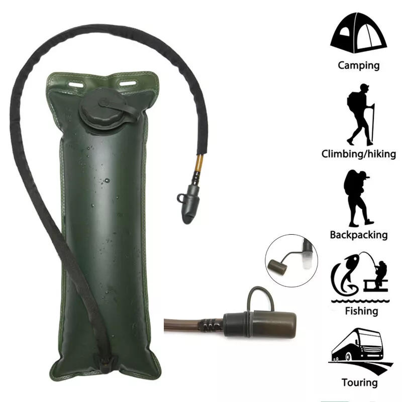 3L Water Bladder Bag Military Tactical Hiking Camping Outdoor Hydration ... - $355.98 MXN