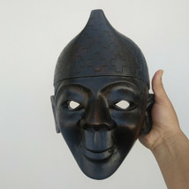 Nepalese Wooden Ethnic Man&#39;s Face Mask Wall Hanging 11&quot; - Nepal - £93.56 GBP