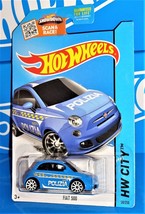 Hot Wheels 2015 HW Rescue #50 Fiat 500 Blue w/ 10SPs Treasure Hunt Board Error - £3.16 GBP