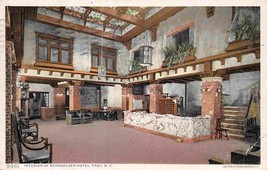 Rensselaer Hotel Lobby Interior Troy New York 1911 Phostint postcard - £5.45 GBP