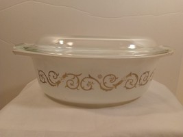 Vintage Promotional Empire Scroll 1 1/2 Quart Oval Casserole Dish with L... - £25.29 GBP