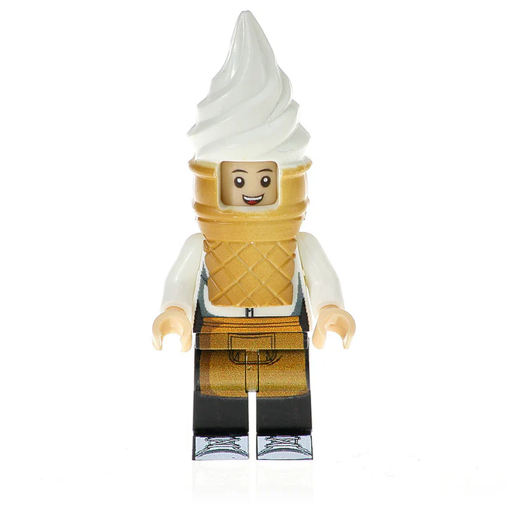 Ice Cream Cone Outfit Mascot Food Minifigure - $9.58 CAD