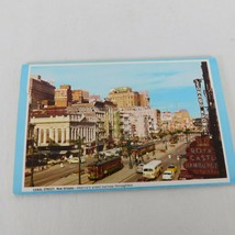 Vtg Mirro-Krome Postcard Sheet New Orleans Canal Street French Quarter Mardi Gra - £9.31 GBP