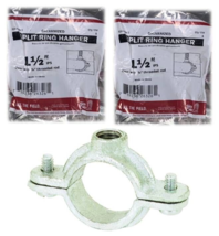 Pipe Hanger 1-1/2&quot; Galvanized Malleable Iron Sioux Chief 516-6GPK2 2-PACK - $36.92 MXN
