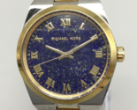 Michael Kors Channing Watch Women Gold Tone Blue Lapis Dial New Battery ... - $48.25