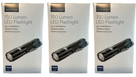 NEW 3-Pack Insignia NS-CFL100A IPX4 Water-Resistant 350 Lumen LED Flashlight - £15.74 GBP