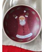 Vtg Handpainted 14 In Dough Bowl With Santa Designs By Kathy - $34.99