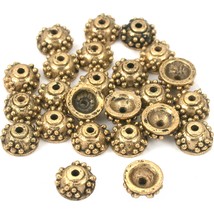 Bali Bead Caps Antique Gold Plated 7mm 24Pcs Approx. - £5.29 GBP