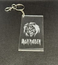 Iron Maiden Eddie Etched Acrylic Transparent Keychain With Clip - $10.00
