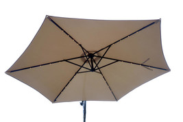 Backyard creations  10  offset patio umbrella with solar lights 1 thumb200