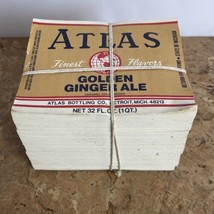 Wholesale Lot 1000 Vintage 1QT Golden Ginger Ale Soda Labels Atlas Bottl... - £42.72 GBP