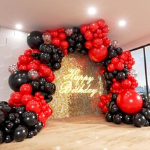 Red And Black Balloon Arch Kit, 140Pcs Different Sizes Inch Black And Re... - £13.08 GBP