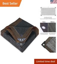50% Black Shade Cloth, 20 x 30 FT Durable Mesh Tarp with Grommets, Garde... - $105.86