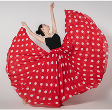 Black and White Polka Dot Chiffon Skirt Summer Beach Chiffon Skirt Plus Size  image 7