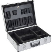 Aluminum Tool Case 18&quot; x 14&quot; x 6&quot; with Tool Panel Foam and Dividers - £90.21 GBP