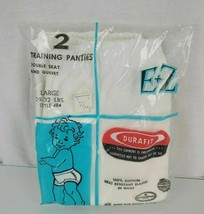 E+Z EZ Durafit Cotton Training Pants Panties Large 29-32 Lbs Double Seat Gusset - £39.55 GBP