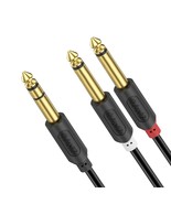 1/4 inch TRS Stereo Y Splitter Insert Cable,Gold Plated 6.35mm 1/4 inch TRS - $4.35