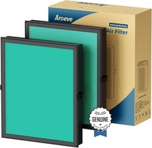 AROEVE MK04 Air Filter Replacement, 4-in-1 Pet Dander &amp; Pollen Filter (2-Pack) - $24.99