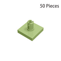 50 PCS Olive Green 2460 Tile Special 2x2 with Top Pin Building Pieces Bulk Lot - £6.14 GBP