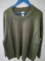 Women&#39;s Olive/Sage Green Shaker Sweater Size 4X - £15.73 GBP
