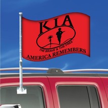 U.S. Military KIA The Brave &amp; the Free America Remembers Car Flag 12&quot; x 18&quot; - £17.96 GBP