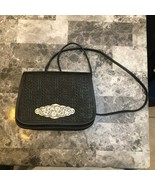 Zippi Leather Handbags Black Crossbody 8X6X2 Made In USA - $14.84