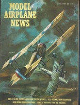 Model Airplane News-June 1964-80 pages-Sport Bipe - £5.70 GBP