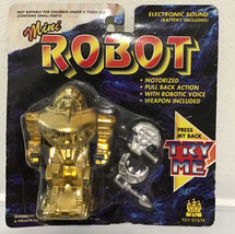 Vtg 1993 Toy State No 8000 Mini Robot Motorized Robotic Voice Gold Color Auction - £50.54 GBP