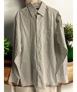 Ermenegildo Zegna Long Sleeve Blue Tan Striped Dress Shirt Men&#39;s Size 42... - €25,28 EUR