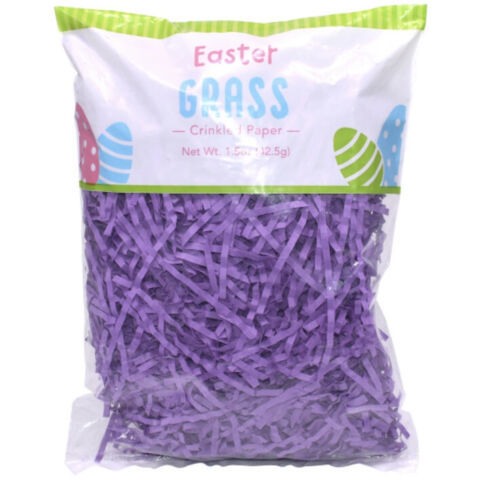 Easter Basket Filler Grass Crinkled Purple Paper Bag New 1.5 Oz - $5.79